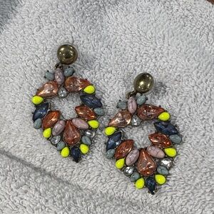 Colorful Teardrop Cluster Earrings